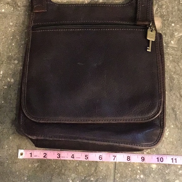 Vintage Fossil handbag, brown leather - Picture 3 of 16